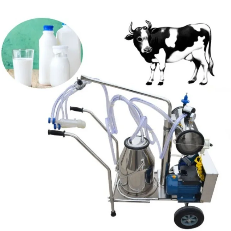 Single Bucket Vacuum Portable Milking Machines Goat Milker Cow Milking Machine