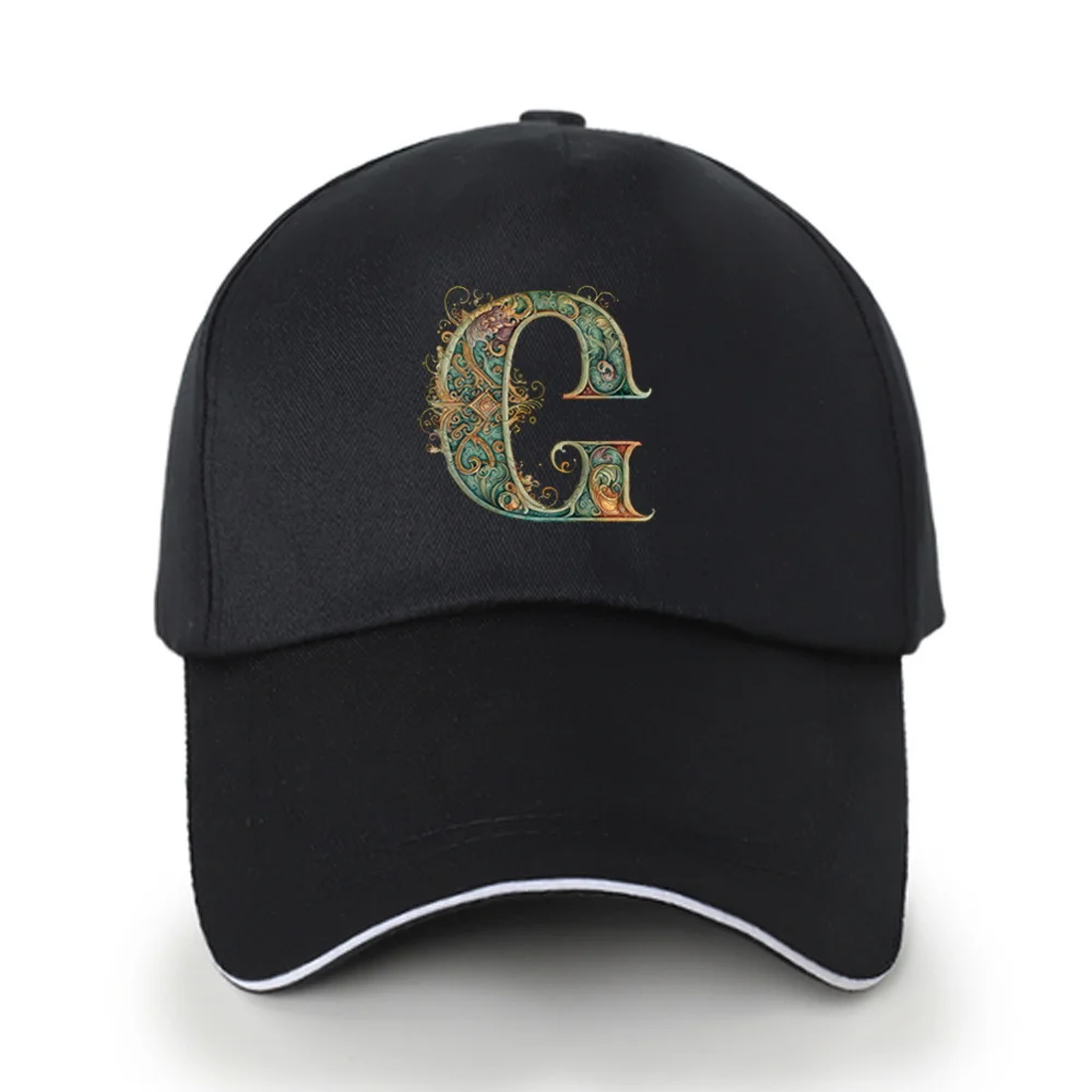 New Fashion Men's and Women's Outdoor Travel UV Protection Hat Adjustable Cotton Sunshade Hat Graphic Letter Printing Pattern 6