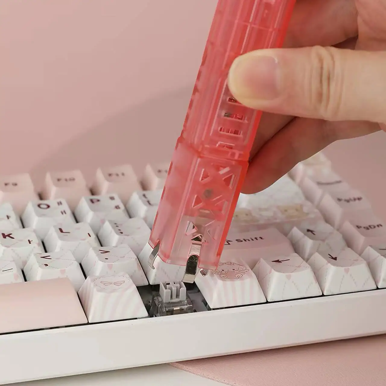 4-Prong Keycap Switch Puller 2-in-1 Hot Swappable Mechanical Keyboard Removal Tool for Disassembly Cleaning