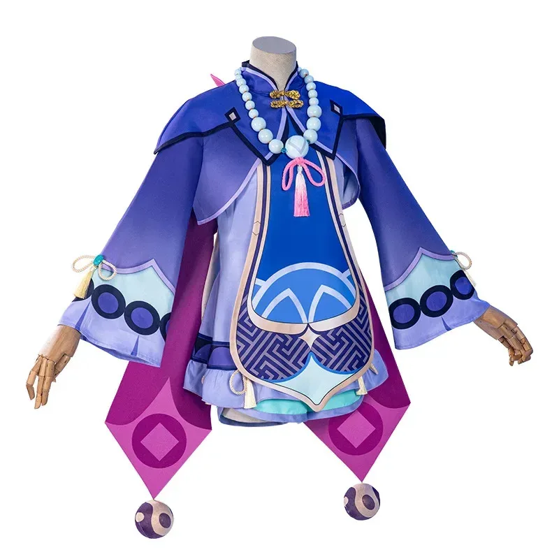 Sky02 игра Genshin Impact Project Qiqi костюмы для косплея Vestido платье зомби для девочек аниме одежда костюмы на Хэллоуин для Wome88Li