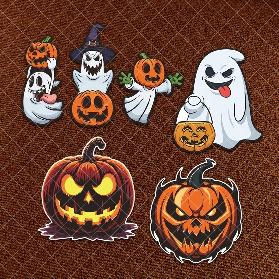 

1PC Cute Ghost & Pumpkin Halloween Sticker | Create Style Great For Phone Cases Backpacks Notebooks Trick-or-Treat Fans