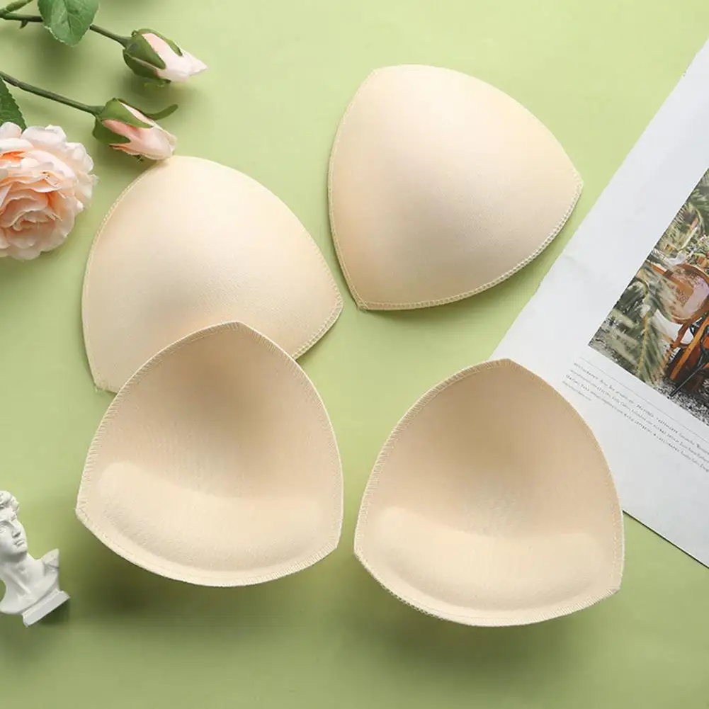 2026 Bra Pad Insert Sewn Push Up Bra Cup Inserts Removable Triangle Breast Enhancer for Swinsuit Sports Bra Bikini 95