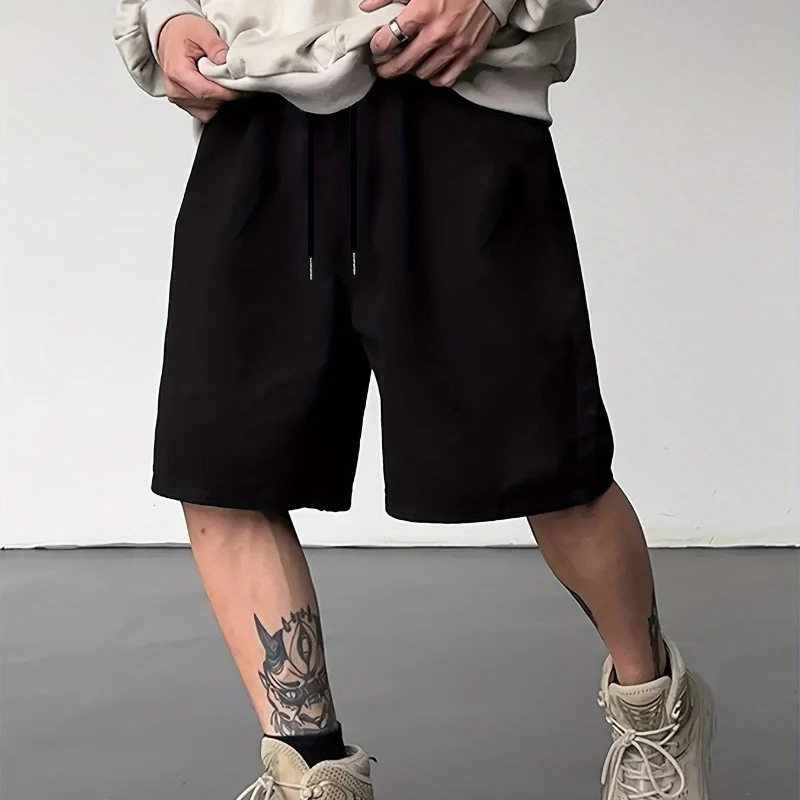 

American Retro Men's Solid Color Shorts, Sports Casual Shorts, Seasonal New Styles, Men's and Women's Casual Streetwear