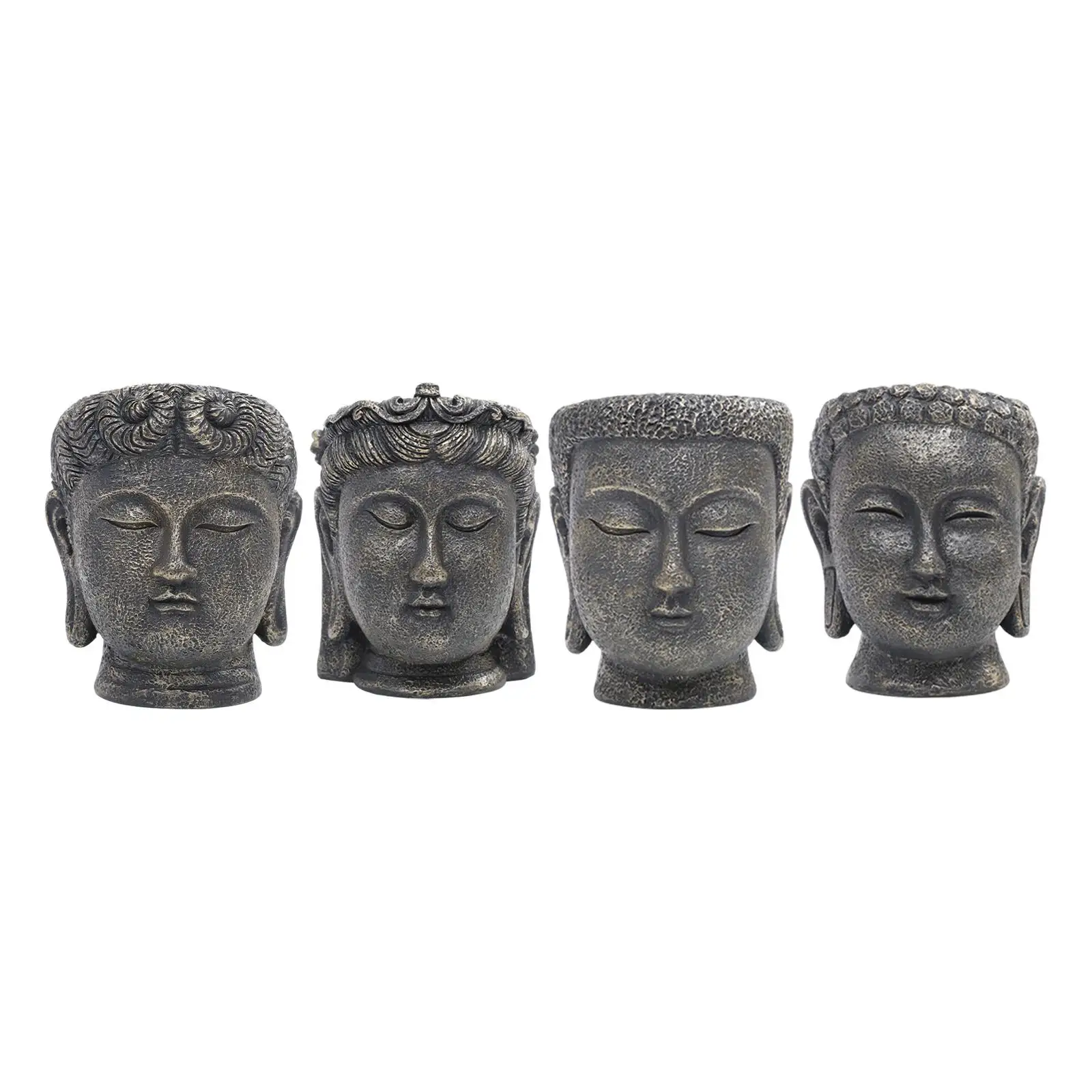 

Resin Flower Pot Buddha Head Planter Indoor Decor Container Artistic Sculpture for Garden and Home Decoration