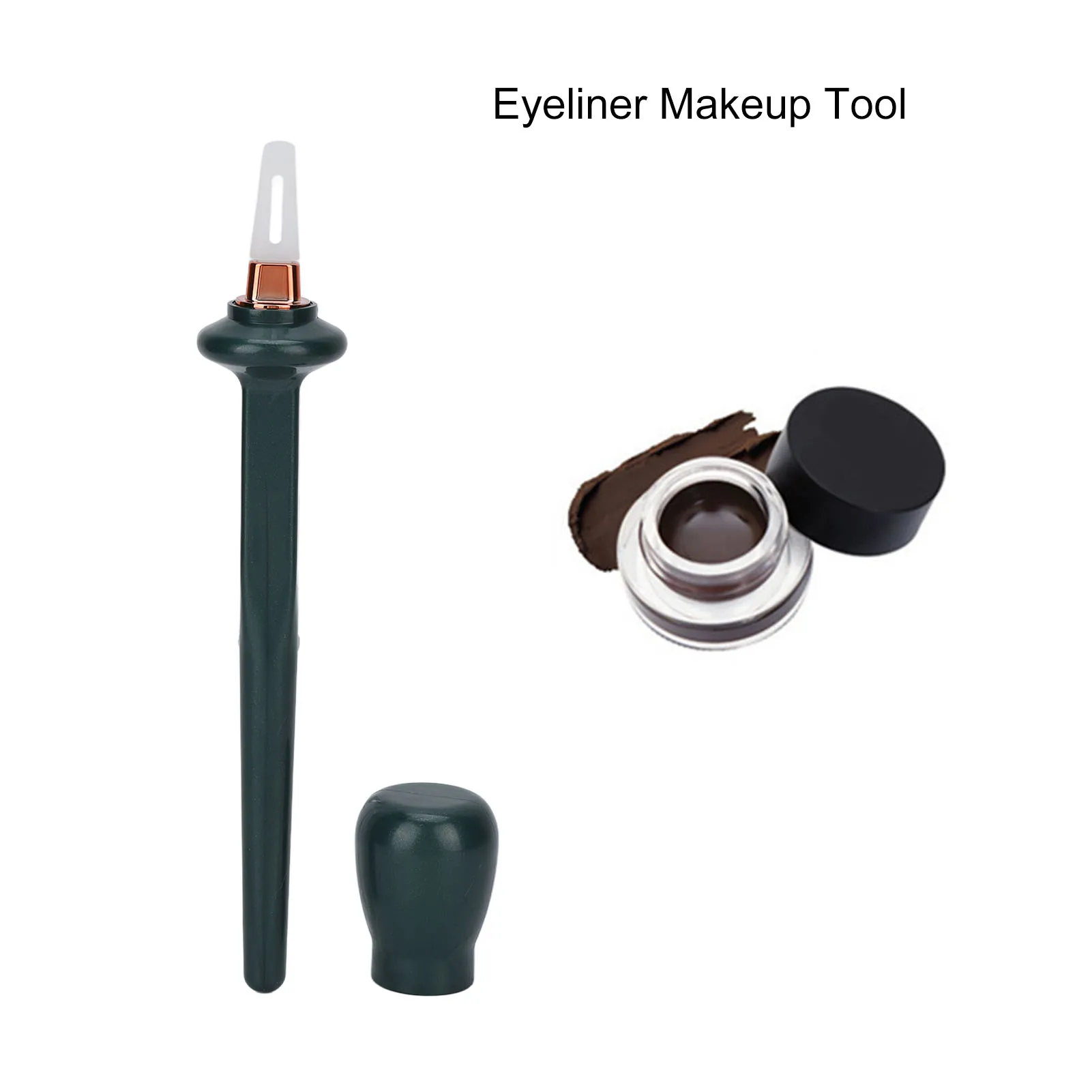 3pcs Draagbare Eyeliner Gids Tool Gemakkelijk No-Skip Eyeliner Gel Herbruikbare Siliconen Ogen Make-up Borstel voor Schuddenige Handen Eyeliner Schoonheid