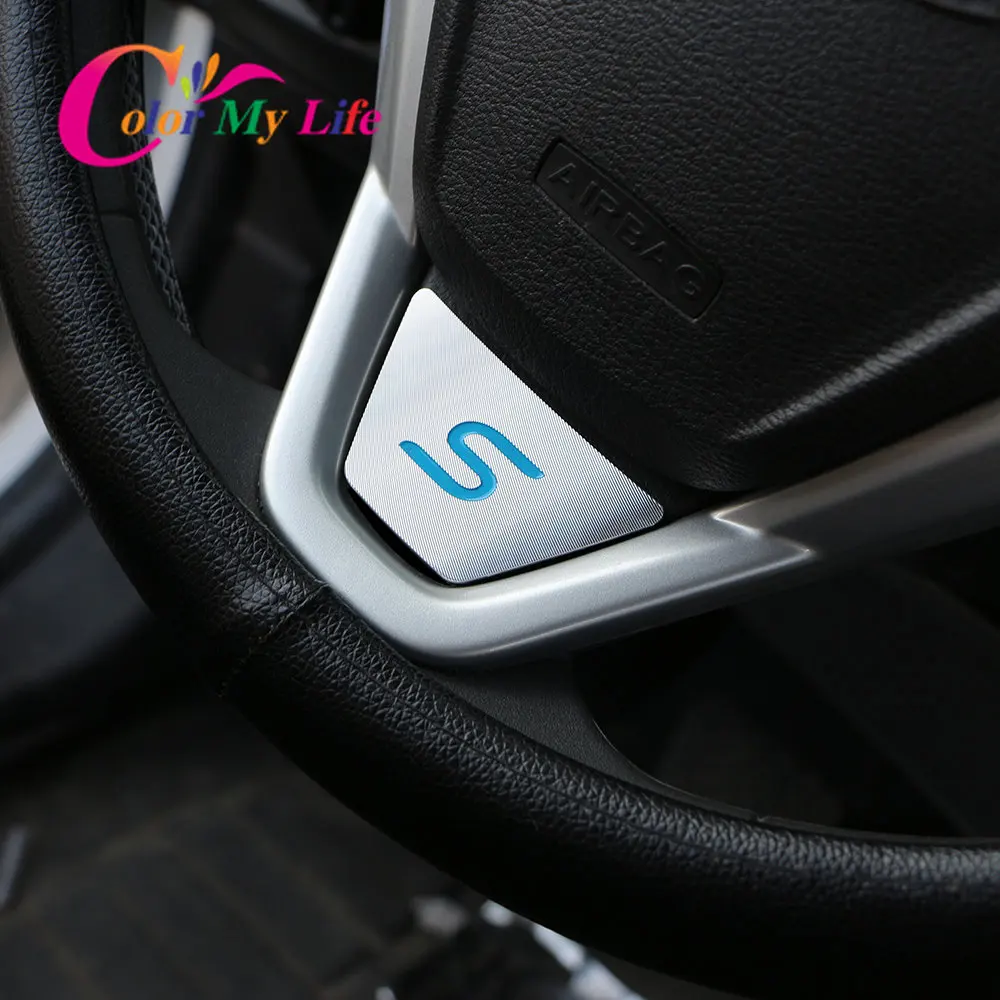 Aluminium S sport kierownica wykończenie ochronne naklejki dla Ford nowa Fiesta MK7 Ecosport 2009 - 2016 naklejki samochodowe