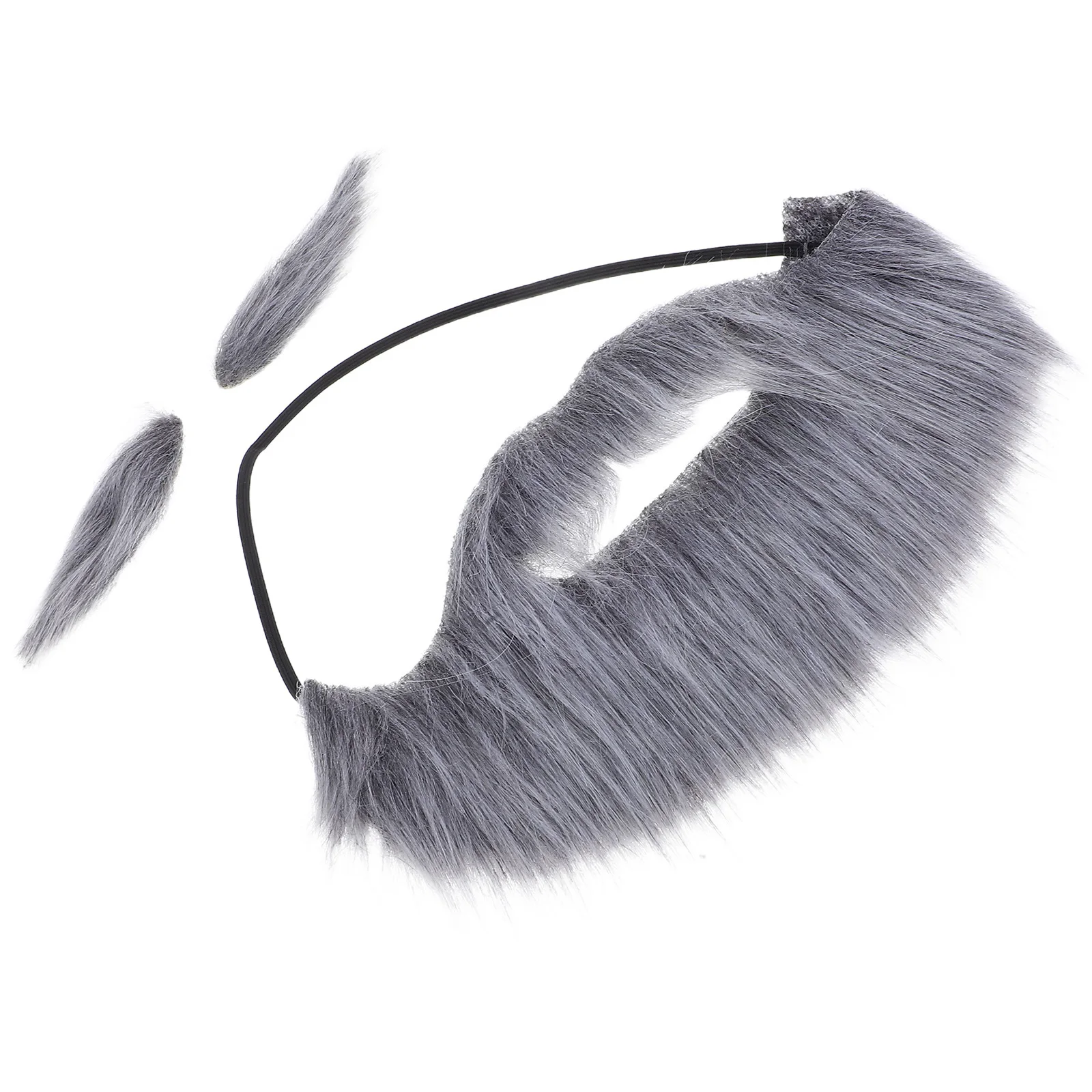 مجموعة حواجب اللحية المزيفة ذاتية اللصق شعر الوجه الصناعي الواقعي للرجال أزياء تنكرية لحفلات الهالوين حلي كثيفة #2