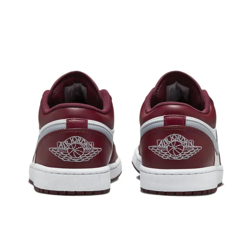 Nike Air Jordan 1 Retro Low White Bordeaux Basketball Shoes For Men Women Fashion Outdoor Casual Sport Sneakers 553558-615