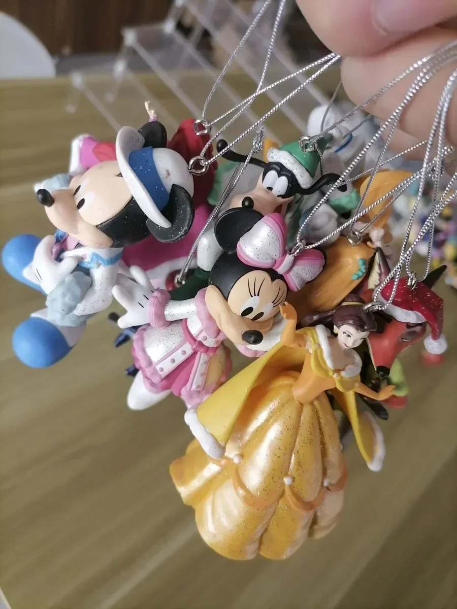 Disney Anime Figure Collection Mickey Minnie Mouse Donald Duck Zootopia Judy Tangled Rapunzel Mermaid Pendants Kids Gifts