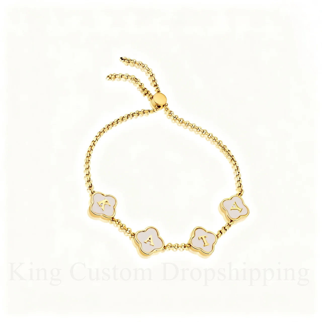 

Браслет с именем клевера из нержавеющей стали 316, индивидуальный подарок на день рождения для друзей и семьи, ювелирный аксессуар