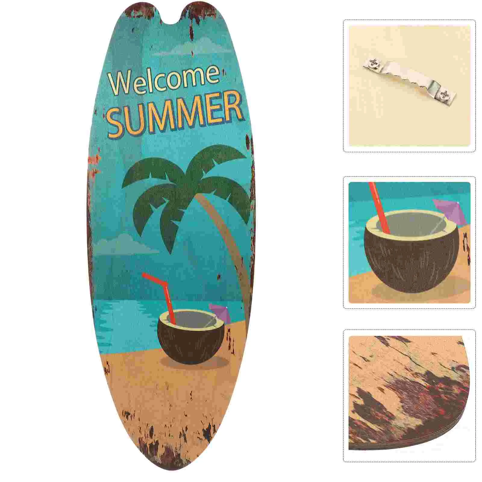 Outdoor Decorations Decorating Surfboard Wooden Sign Wall Hanging Bar Pendant Boards