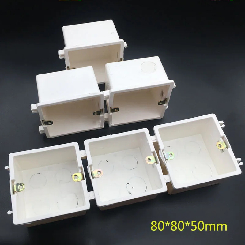 5pcs Type 86 Splicing Cassette Concealed Decor Wire Junction Box Electronic Project Box Wall Switch Socket Box Universal