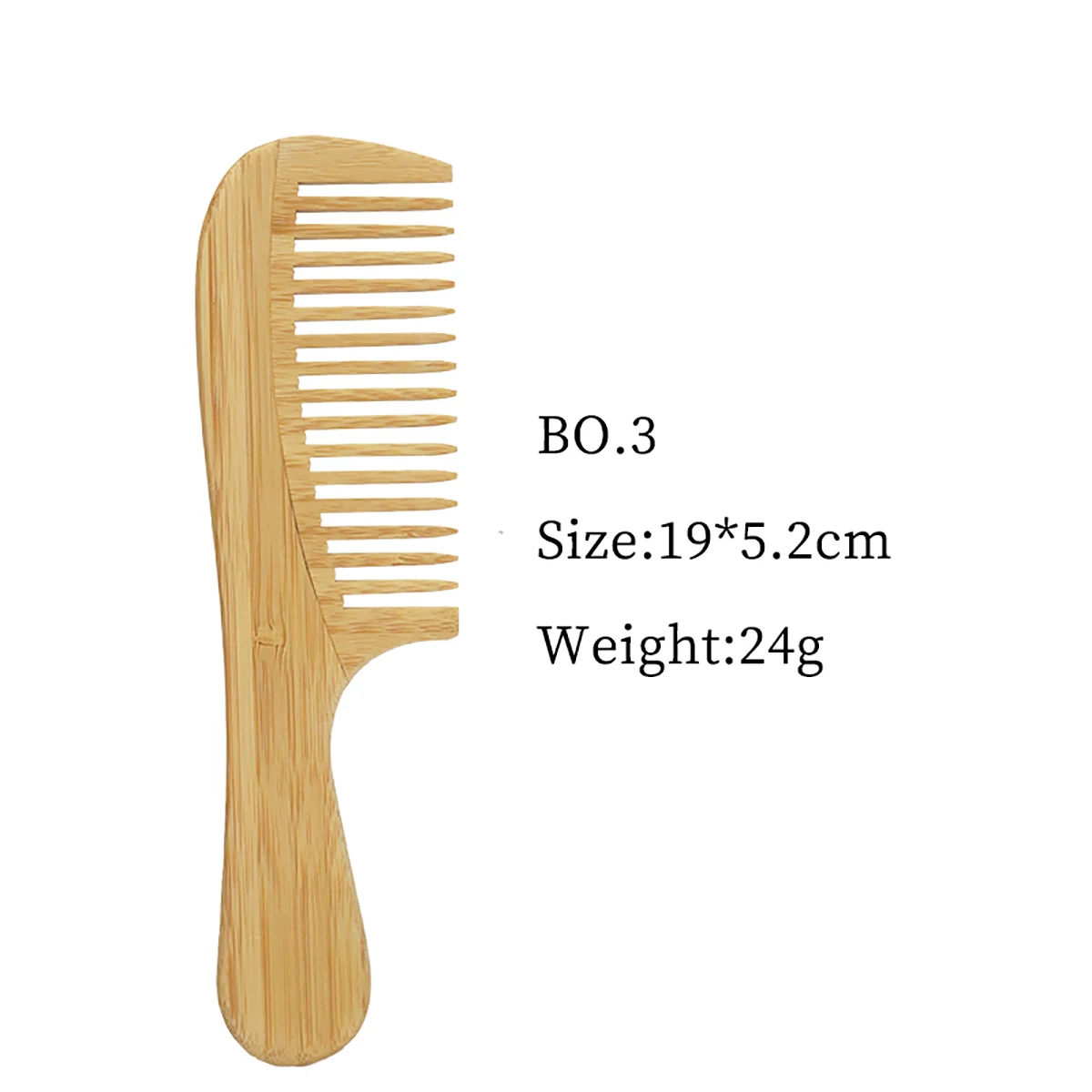 1 Stück natürlicher Holzkamm, antistatisch, keine Grate, geeignet für Haar- und Bartstyling, für Haar-Accessoires – Detail 6