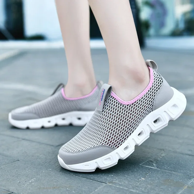 Unisex Große Größe 47 48, Schnell Trocken Wasser Schuhe Frauen Mesh Slip-On Casual Turnschuhe Männer Sommer Im Freien Hohl sport Wanderschuhe