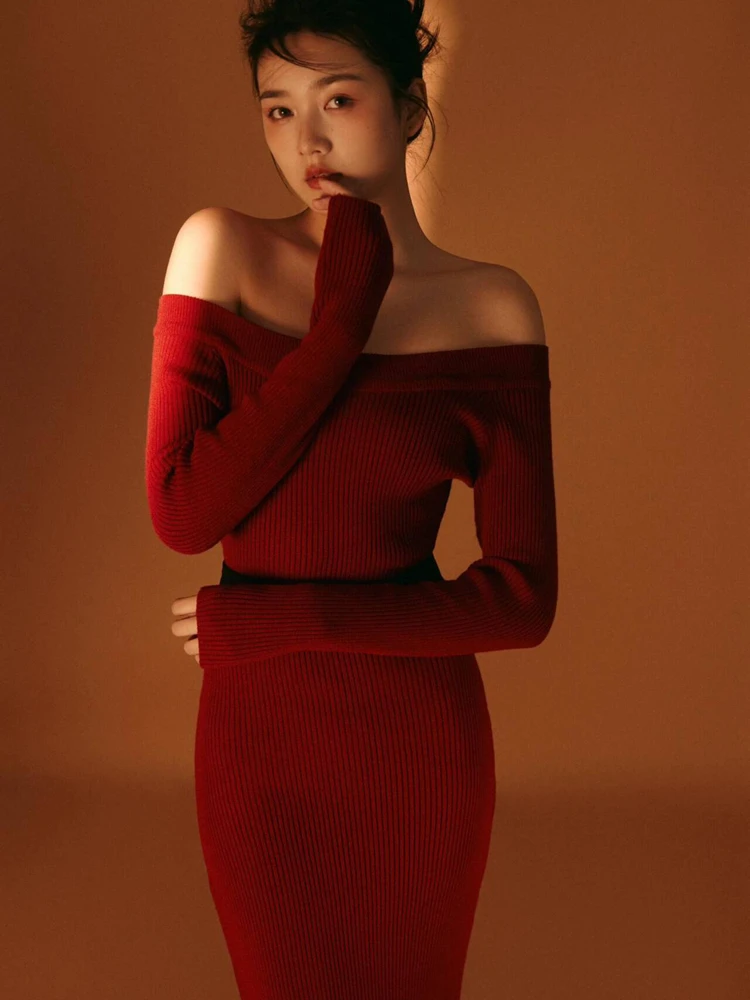 

Новая винтажная красная юбка с завязками на шее для фотосессий в студии, портретная, художественная, создающая атмосферу, в китайском стиле, женская одежда