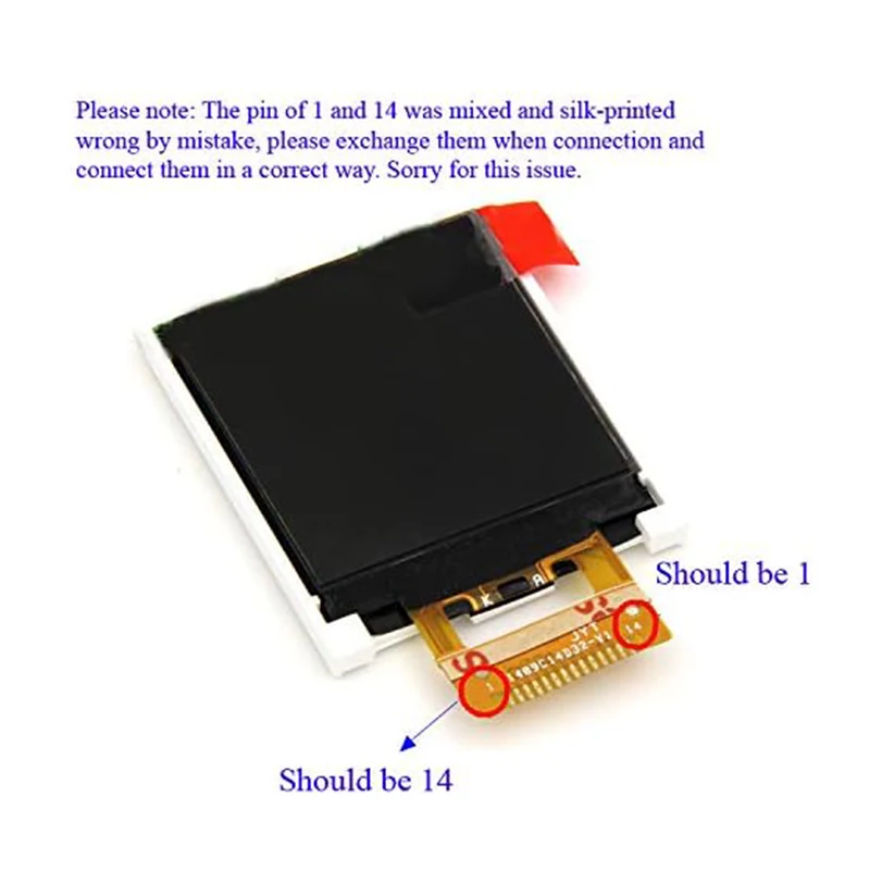Modulo schermo LCD TFT da 1,44 pollici 3.3V RGB 65K 128x128 4 fili SPI ST - 7735S per scheda di sviluppo Arduino 2560 ESP32