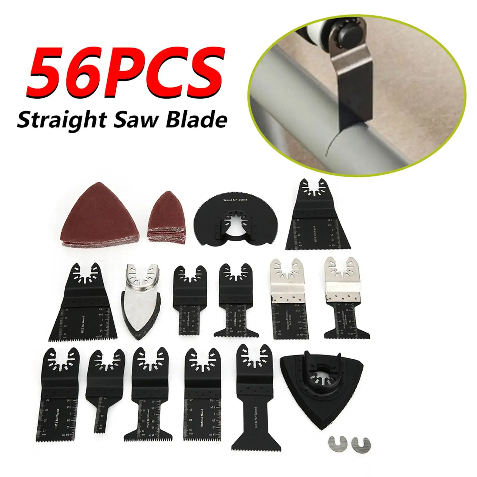 

56PCs Set High Carbon Steel Saw Blades Toughbuilt Can Cut Wood PVC Pipes Copper Aluminum Wavy Sawtooth Woodworking Parts