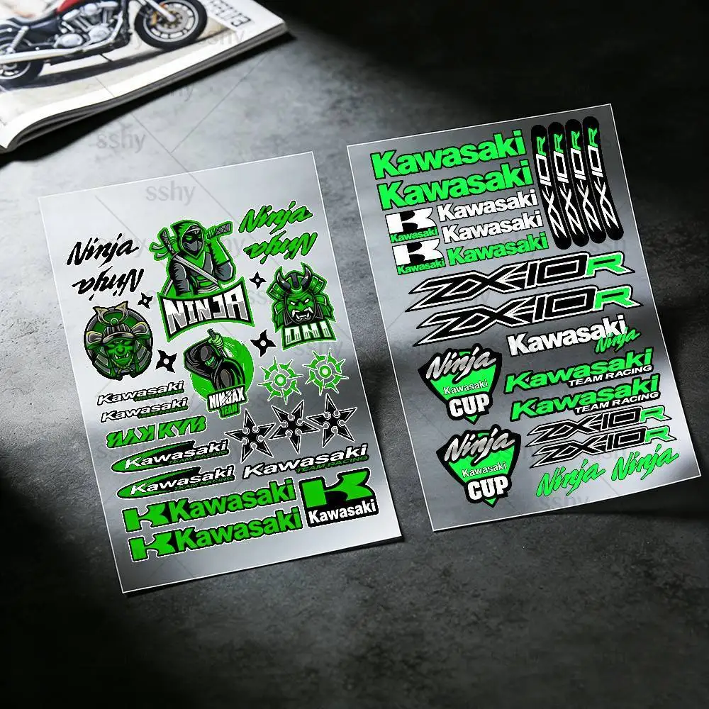 

Светоотражающие наклейки для мотоциклов KAWASAKI, предупреждающие о безопасности в темноте, для шлемов скутеров.
