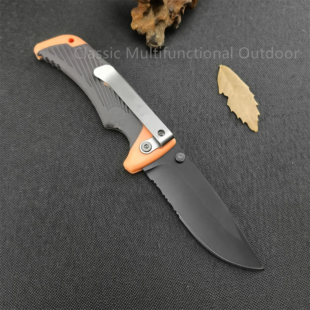 Tops Mini GB Tactical Pocket EDC Folding Knife Rubber Handle Outdoor Camping Hunting Knives Survival Multifunctional Small Tool