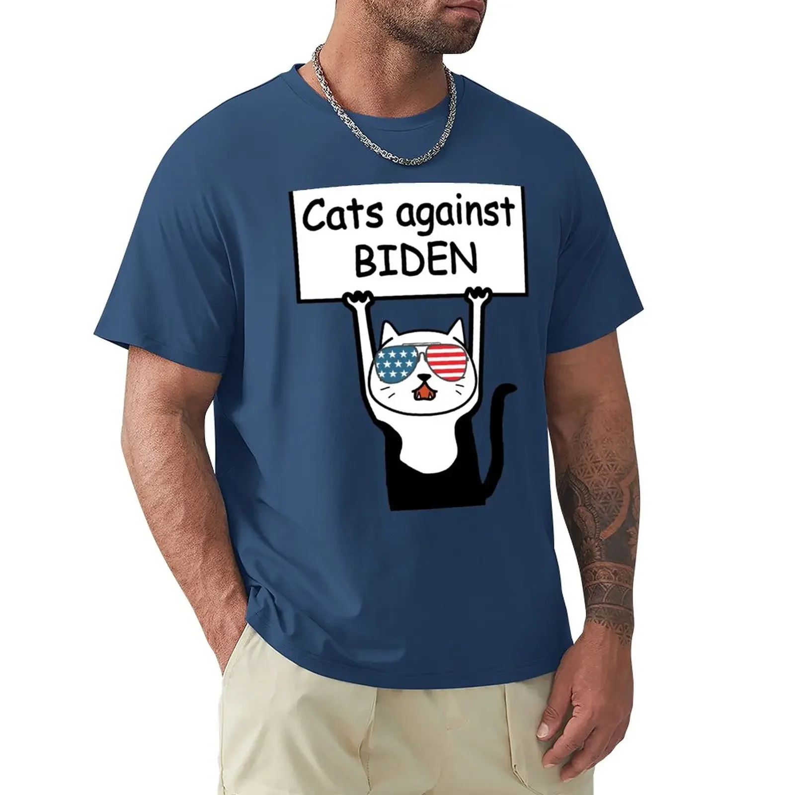 anti biden cats against biden T-Shirt summer clothes sweat mens t shirts pack cute clothes kawaii clothes plain t shirts men