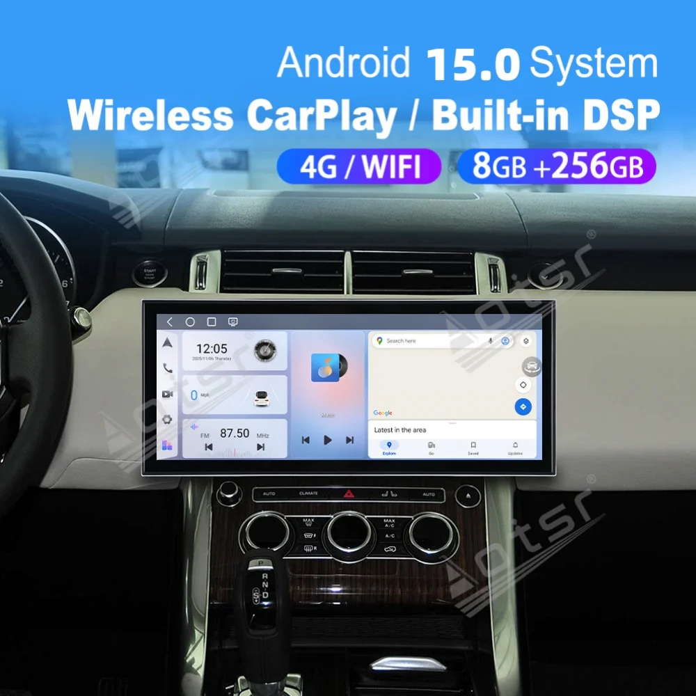15.8” Android 15 Qualcomm Carplay Car Radio For Range Rover Sport 2013~2016 Car Autoradio Multimedia Player GPS Navi Head Unit
