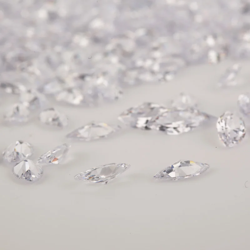 50pcs 100pcs Marquise Cut CZ Stone AAAAA 1.5*3mm 2*4mm 2.5*5mm 3*6mm White Cubic Zirconia Stone Synthetic Gems For Jewelry DIY