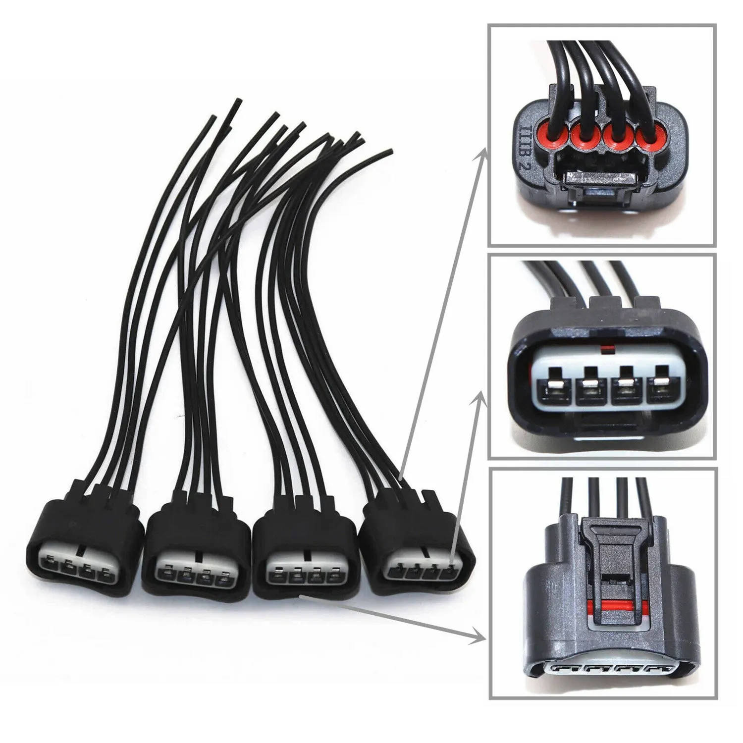 Professional 4Pcs Ignition Coil Pigtail Connector Repair Harness Kit Set For Toyota Lexus