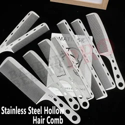 Stainless Steel Women Hairdressing Comb Professional Anti-static Barber Haircut Tools Ultra-thin Hair Styling Combs For Men