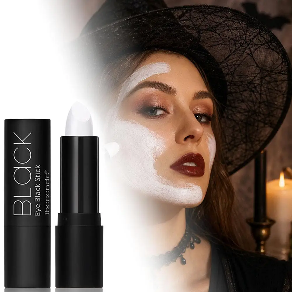 Halloween Makeup Black Eye Stick Waterproof Face Body Paint Black Lipstick Football Face Paint Black Lip Color Portable