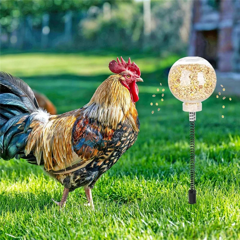 ABRS-2Pack Chicken Toy Interactive Slow Feed Release Toy For Your Flock Boredom Busting Fun Maintain