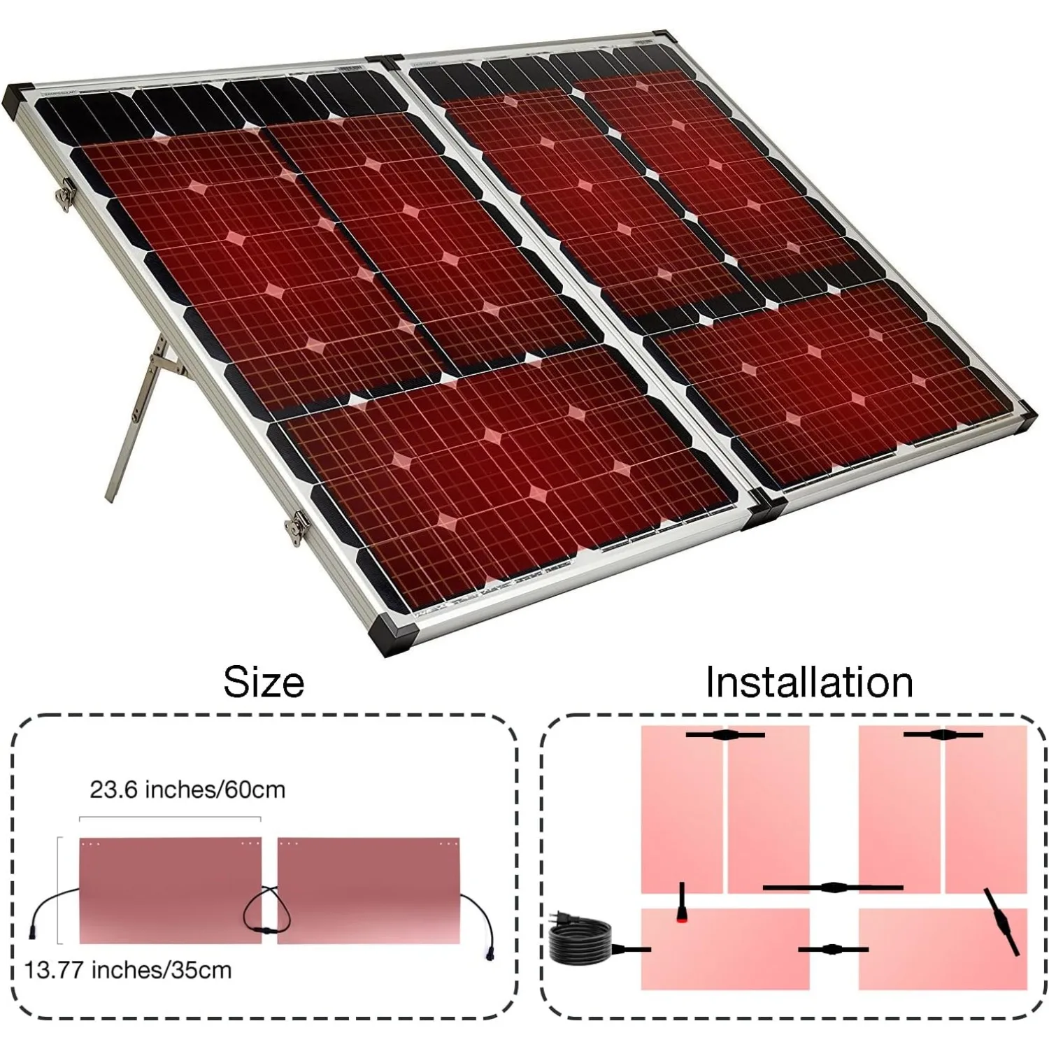 Roof Heat Metal Panel for Ice Dams Snow Melting Heat Mats for Roof and Gutters Solar Panel Heated Roof De-Icing Kit