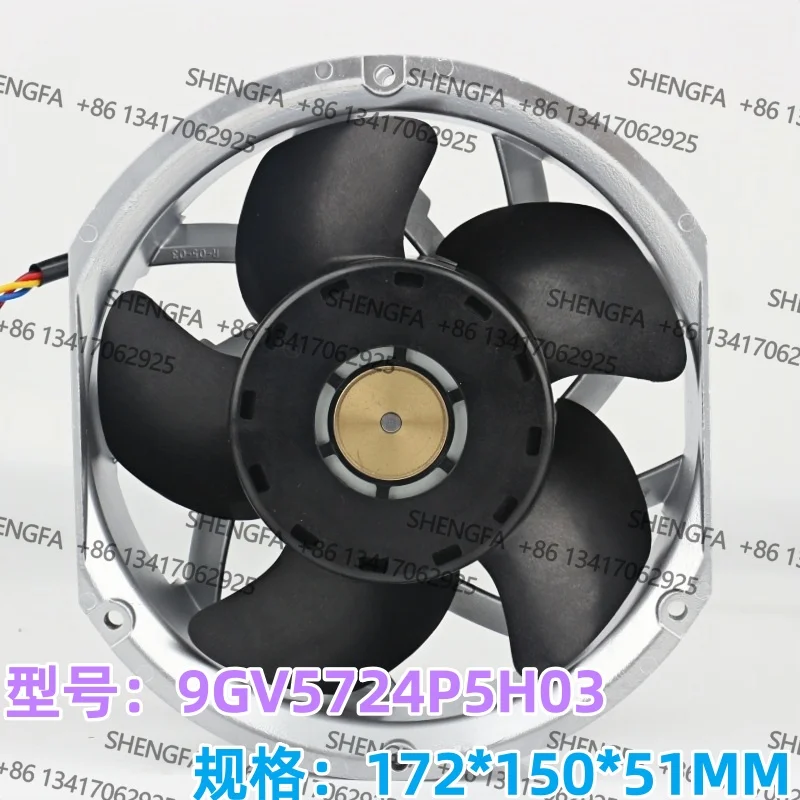 Cooling fan Sanyo 5V 12V 48V 17251 17CM 172X150X51MM Large air volume violent axial flow inverter 9GV5724P5H03 DC 24V 2.3A