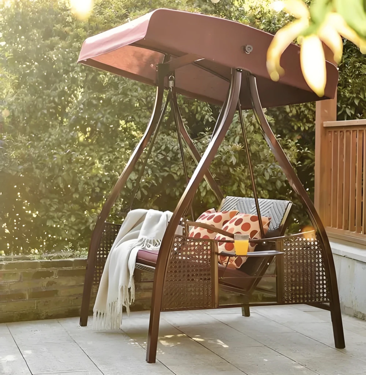 MORE DESIGN Wholesale Outdoor Best Price Furniture Garden Hammock Rocking With Stand Hanging Patio Swing Chair