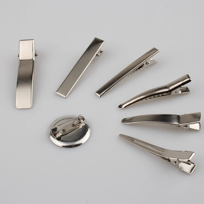 

10pcs/lot Silver DIY Metal Prong Alligator Hairgrips/Brooch for Women Hair Ornaments/Girls Hair Accessories/Hair Clips/Corsage