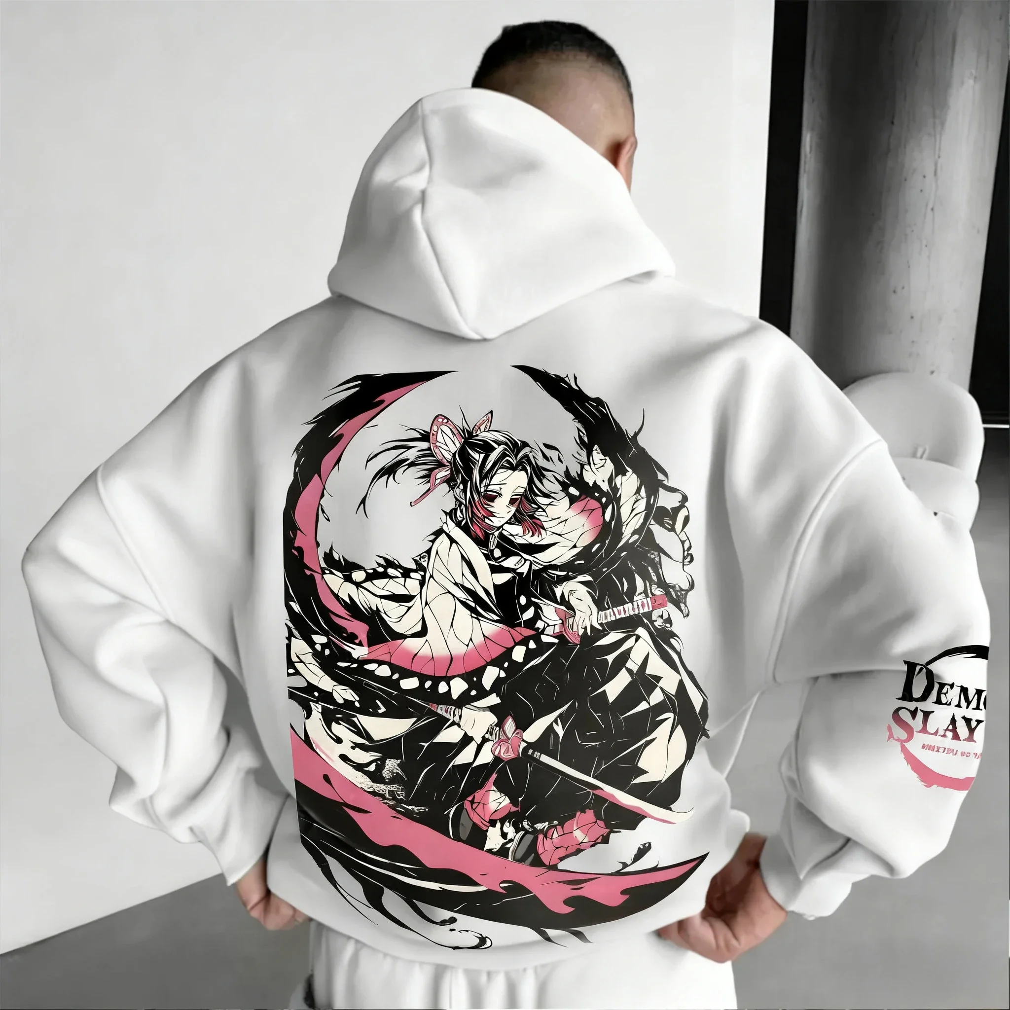 

New Demon Slayer Anime-themed Printed Hoodies for Autumn and Winter, Loose Cotton Sweaters for Both Men and Women ins