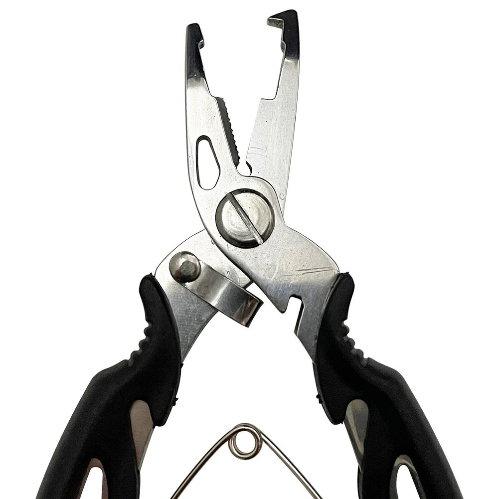 Fishing Pliers Aluminum Split Stainless Steel Fixed Lock Non-slip Handle Design Ring-Hook Remover-Line Cutter Fishing Parts