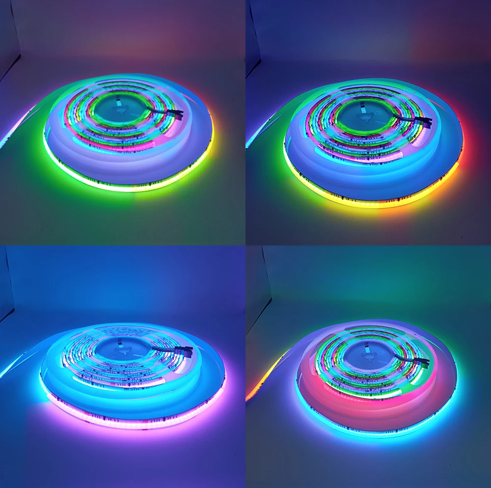 Indirizzabile Flex COB LED Strip Light 24V ws2811 720leds/m Full Dream Color LED Tape Strip Magic Colorful Room Decor Lamp per TV