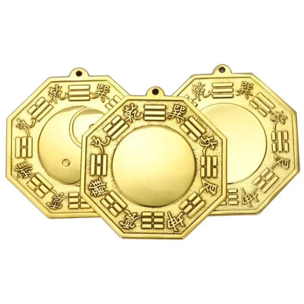 Feng Shui Brass Bagua Mirror Pendant Handicraft Chinese Style Auspicious Crafts Mirror Convex Mirror Convex Mirror Ornament