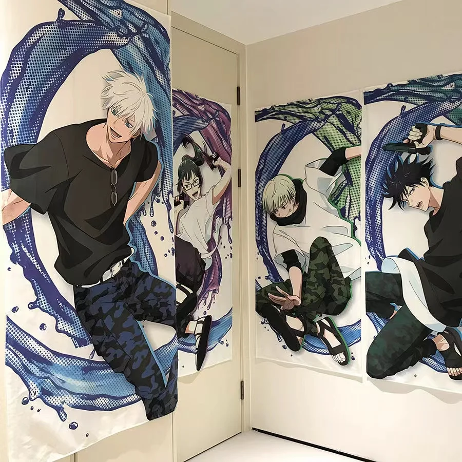 

Anime Jujutsu Kaisen Satoru Gojo Cosplay Background Cloth Playbill Valance Cartoon Life-size Posters Decorate Birthday Xmas Gift