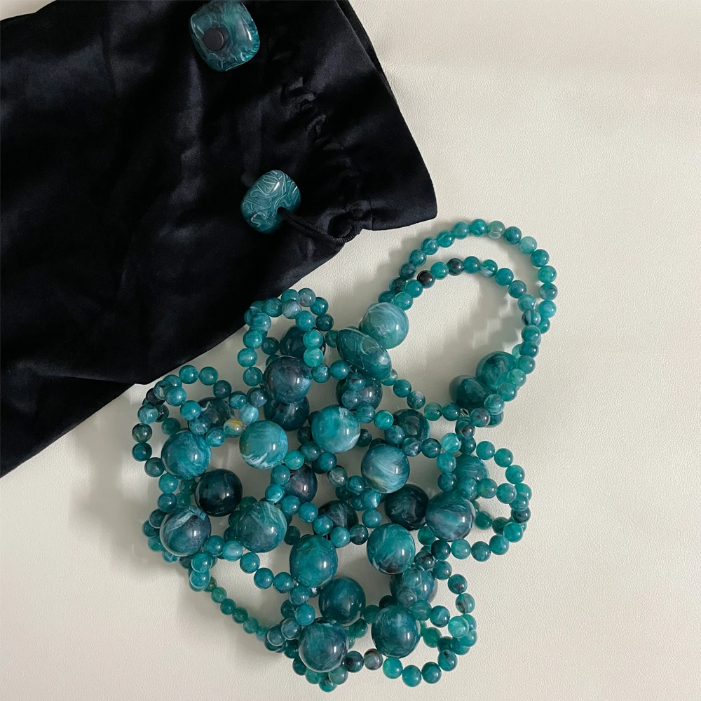 

Вечерние сумки-клатчи ручной работы из бисера для женщин, роскошные полые тканые сумки из бисера, мини-сумочки для выпускного вечера, коктейльной вечеринки