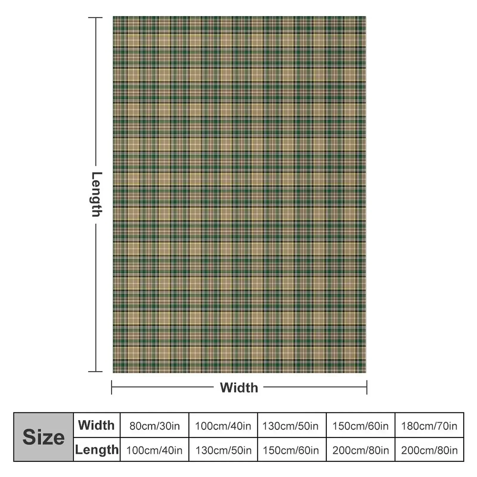 Farrell Tartan Pattern Tan Irish Plaid Throw Blanket Luxury Designer Moving Beautifuls Furry Blankets