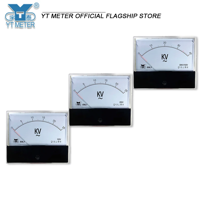 59l1 ac high voltage voltmeter 100v 5kv 10kv 12kv 25kv kV meter 100*120mm ac