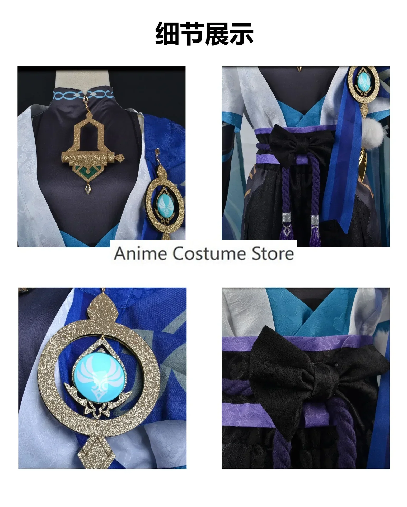 Disfraz de Cosplay de Anime Genshin Impact para hombres y mujeres, sombrero, peluca, disfraz de Halloween