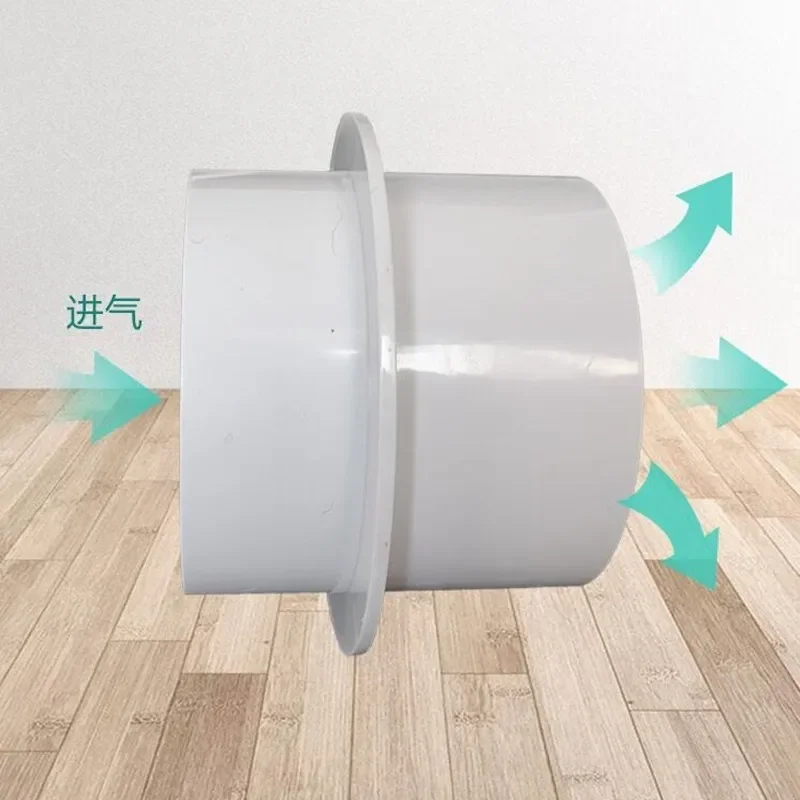 PVC Round Pipe Draft Blocker, BackDraft Damper, Duto de ar do ventilador de ventilação unidirecional, 80-200mm, Válvula de retenção