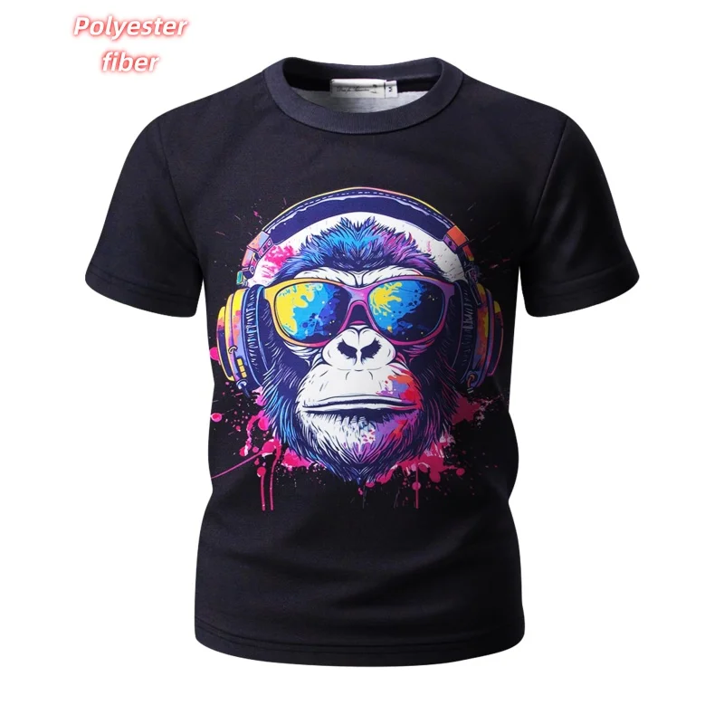 3D Print Cat Lizard T-Shirt For Men Animal Planet Pattern Tees Summer Street Casual Short Sleeve Tops Loose Round Neck T Shirts