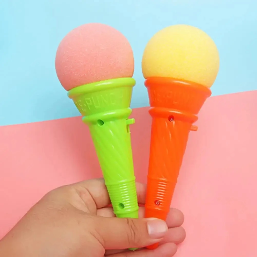 

Children's Outdoor Game Toys Fun Ice Cream Cone Shooter Sponge Shooting Catapult Ball Parent-child Sports Bouncing Ball Toy Gift