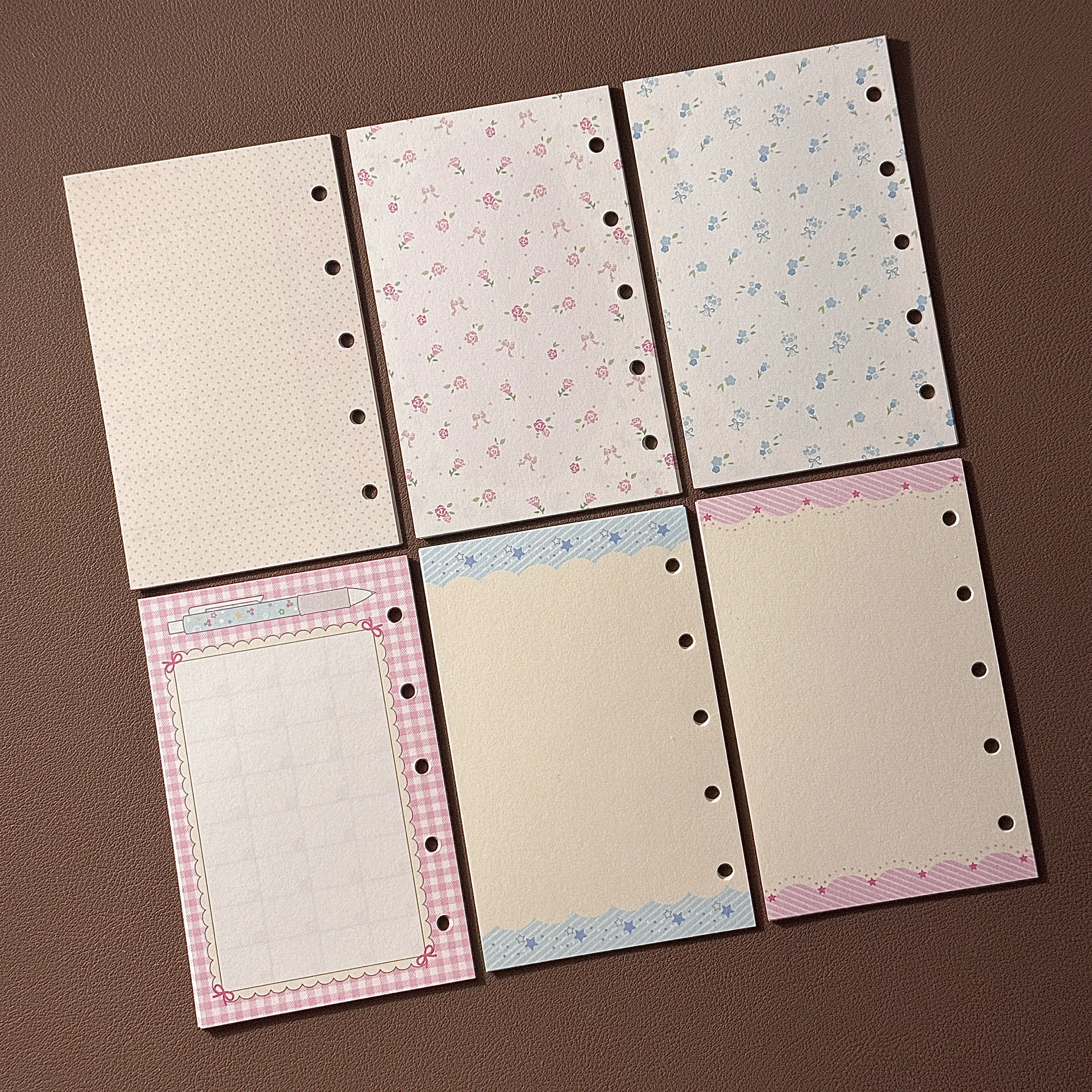 A7 Paper Refill 60 Sheets Journal Insert Double-Sided Designs Weekly Planner for Binder Insert Journal