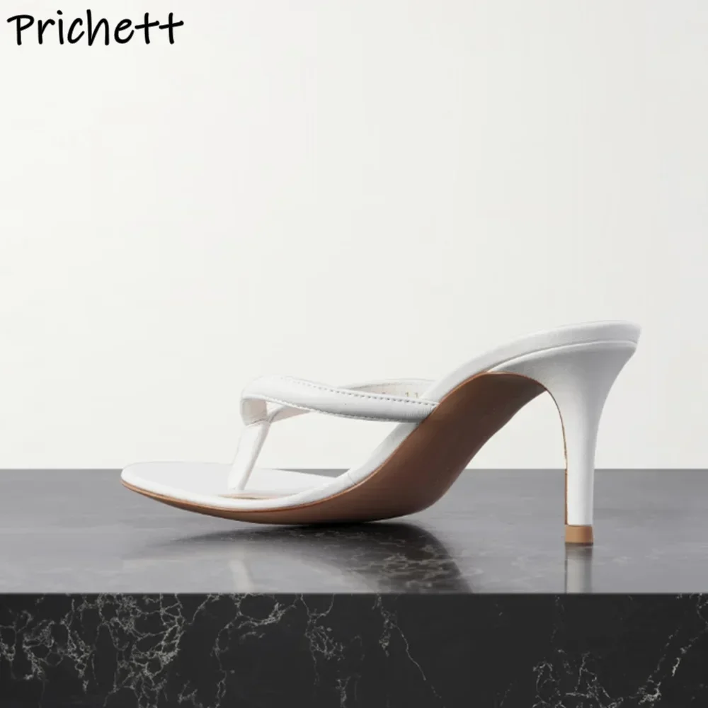 Picture 6: Gold Thin Heel Flip Flops Slippers Round Toe Leisure Slingback Slip On Solid Shoes Women's Summer Concise Fashion Stiletto Shoes