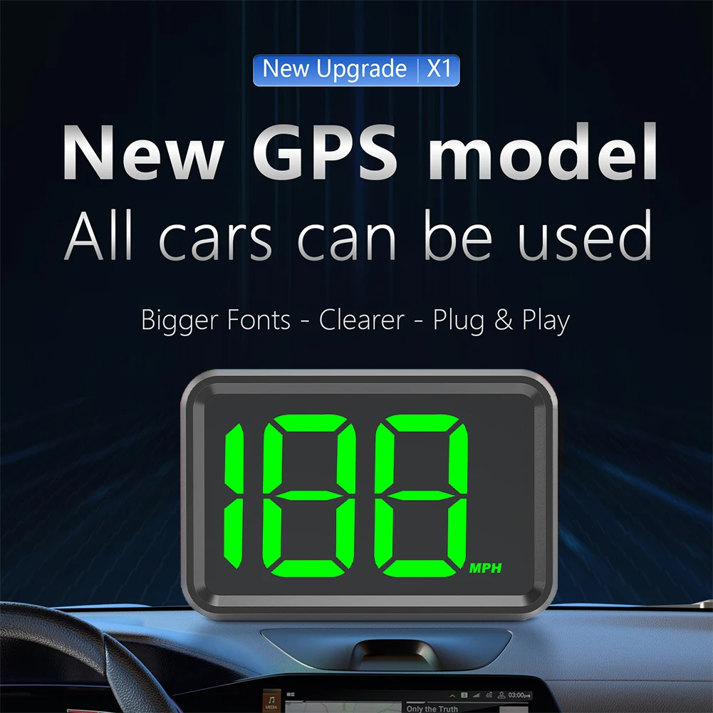 

Universal Smart Digital Speed Meter Digital GPS Speedometer Dual Chips HD LCD Display Plug and Play for All Cars Buses Trucks