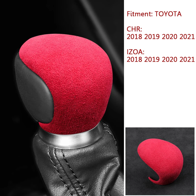 Suede Auto Accessoires Auto Versnellingspookknop Cover Trim Voor Toyota C-HR IZOA 2018 2019 2020 2021